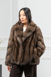 Platinum Russian Sable Short Jacket - Women&
