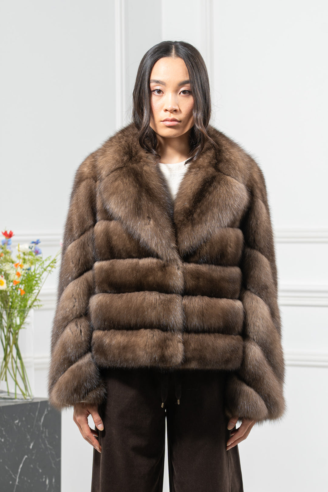 Platinum Russian Sable Short Jacket - Women&