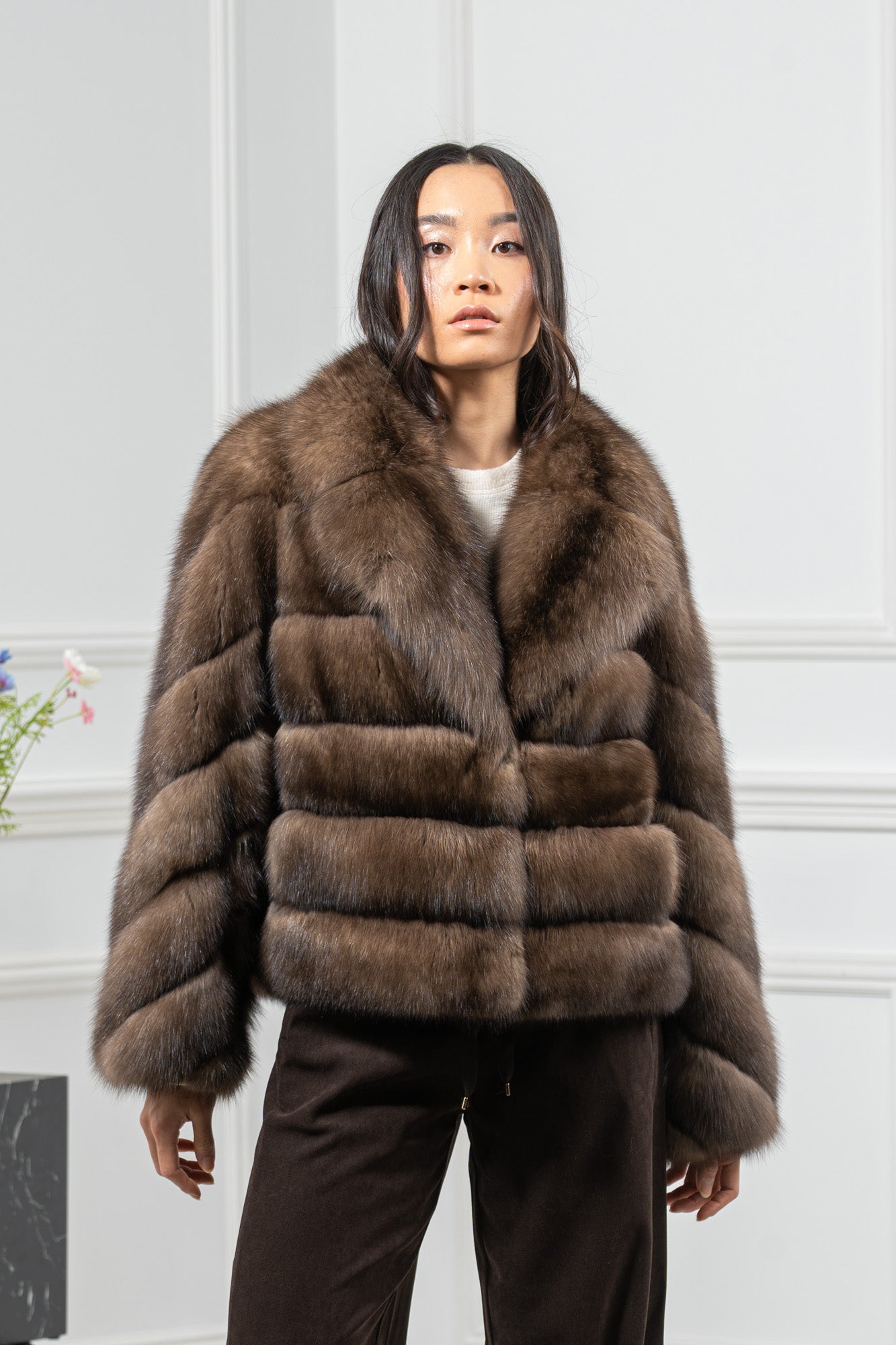 Russian Sable Platinum Skin Natural Long Hair Short Jacket L1,7 P/K 0910