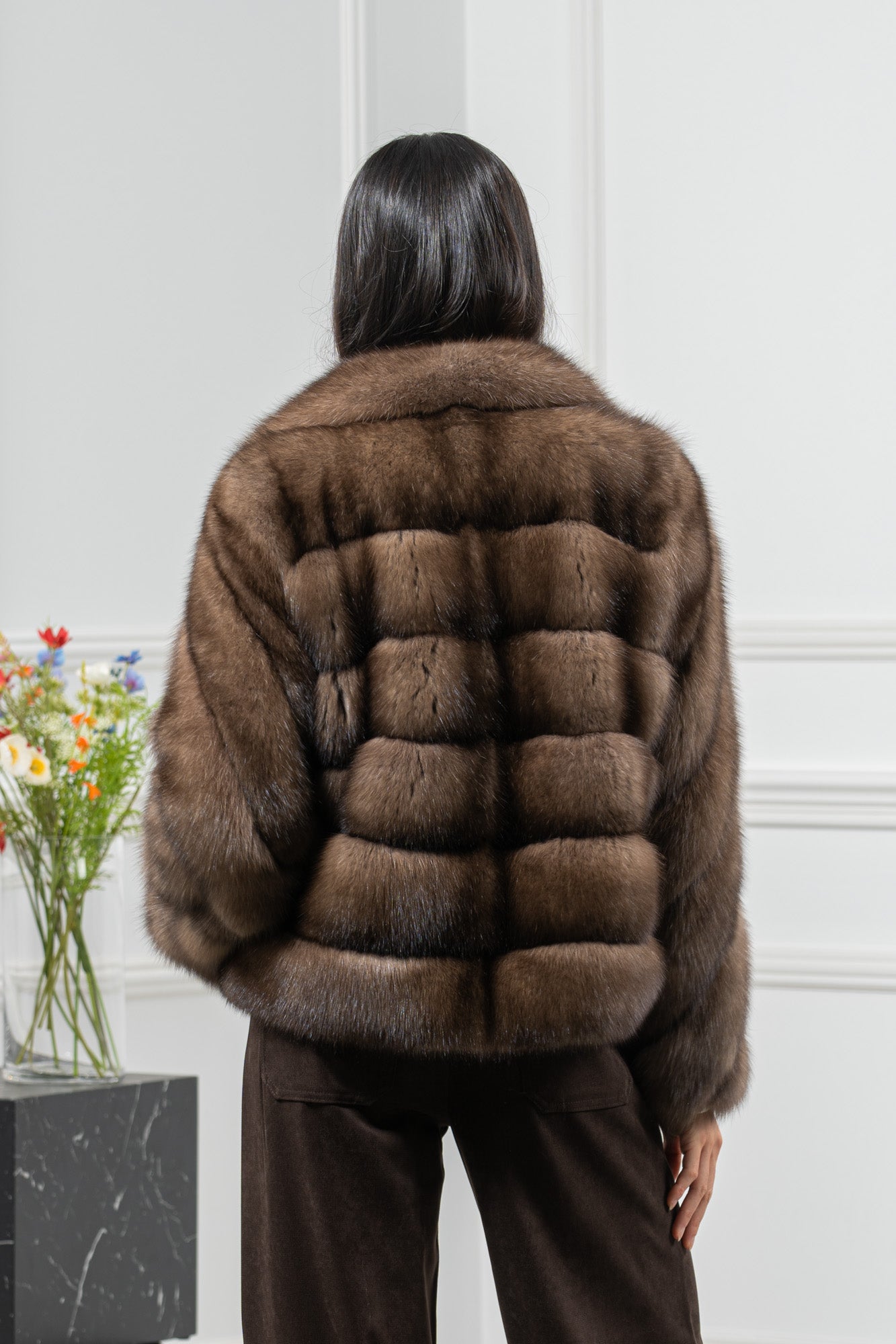 Russian Sable Platinum Skin Natural Long Hair Short Jacket L1,7 P/K 0910