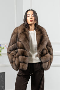 Platinum Russian Sable Short Jacket - Women&