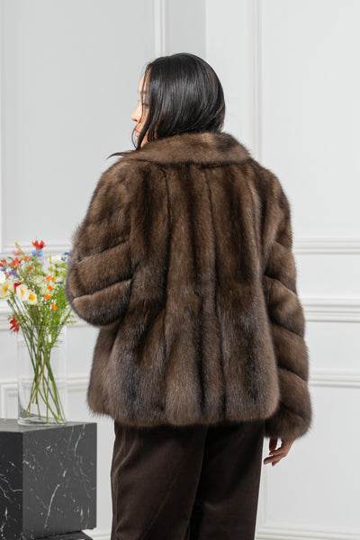 Russian Sable Platinum Skin Natural Long Hair Short Jacket L1,7 S/S 26M9010