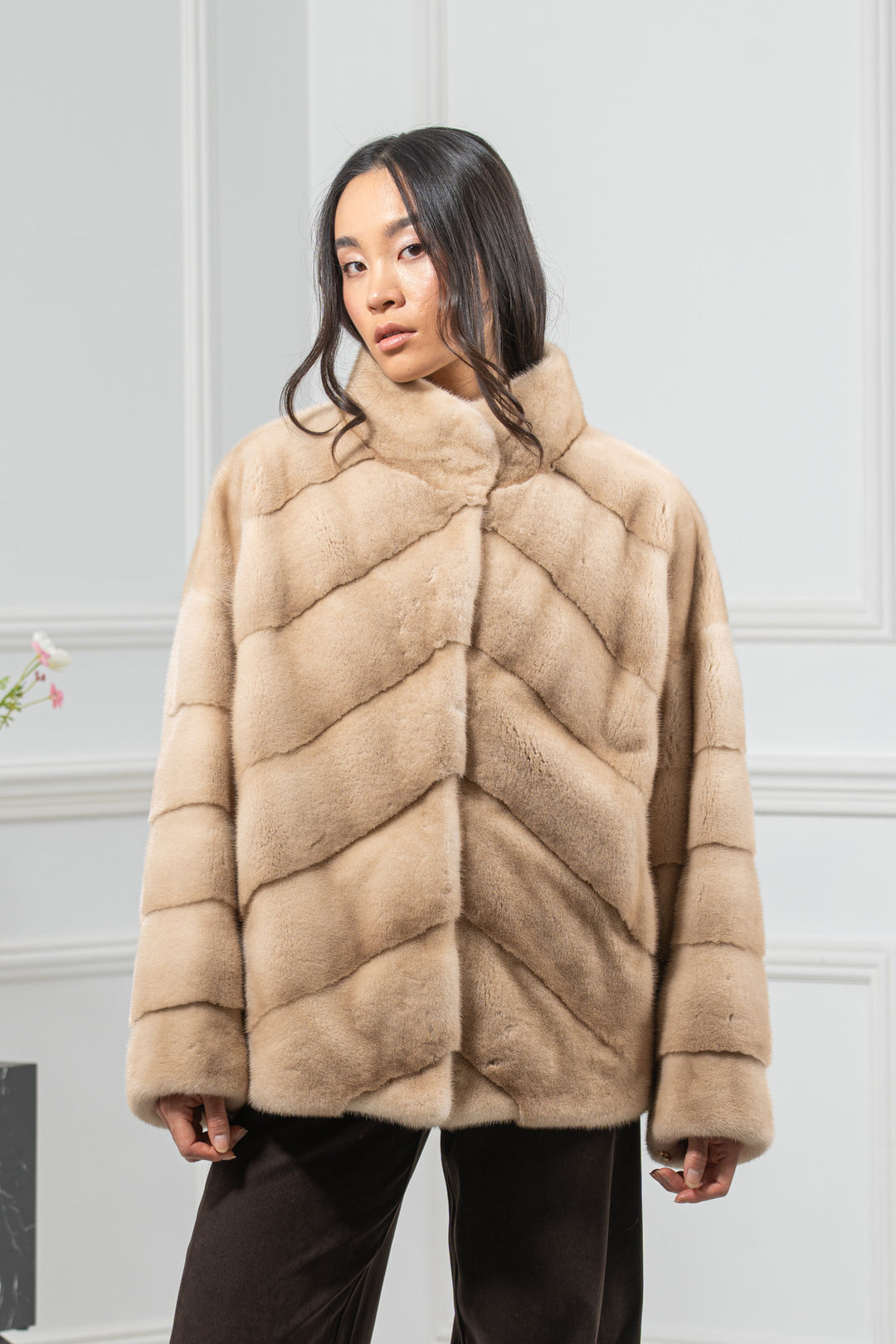 Palomino Mink Fur Short Jacket - Women&