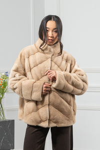 Palomino Mink Fur Short Jacket - Women&