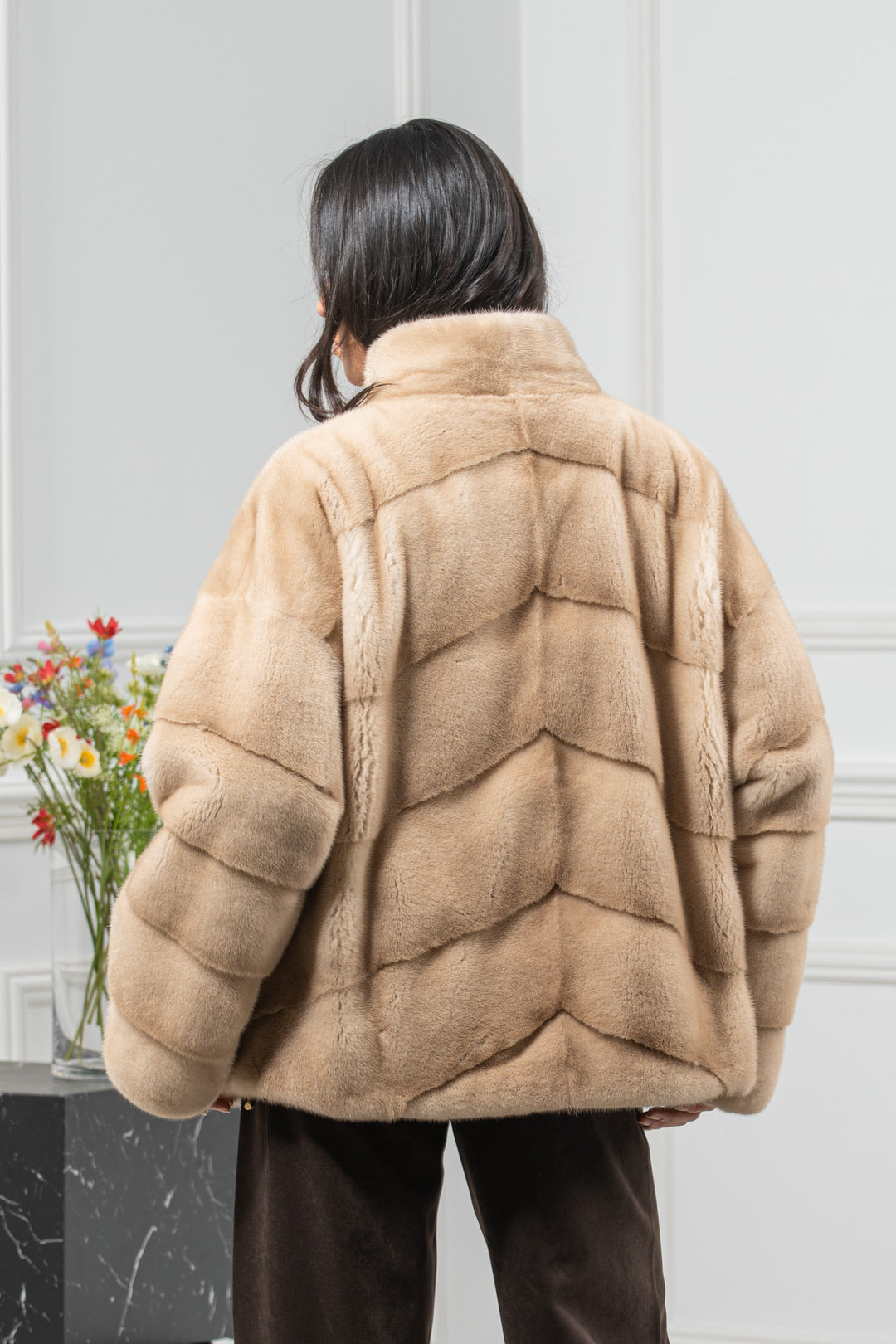 Palomino Mink Fur Short Jacket - Women&