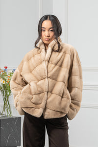 Palomino Mink Fur Short Jacket - Women&