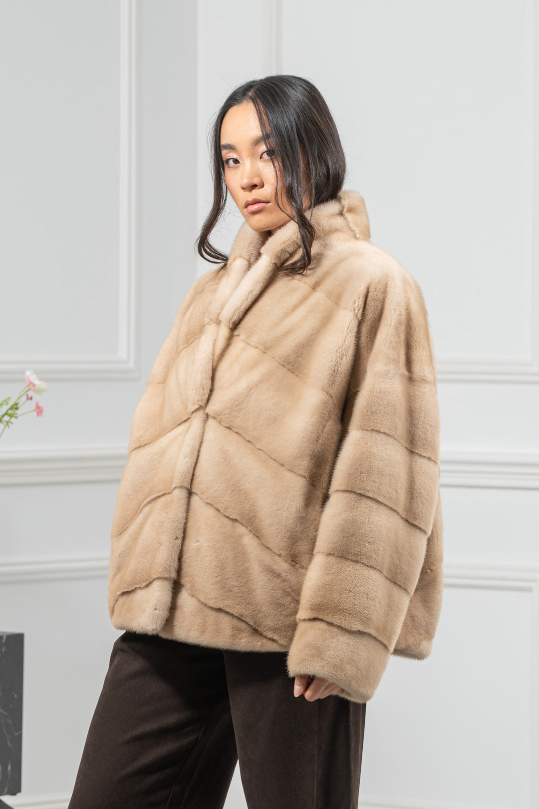 Palomino Mink Fur Short Jacket - Women&