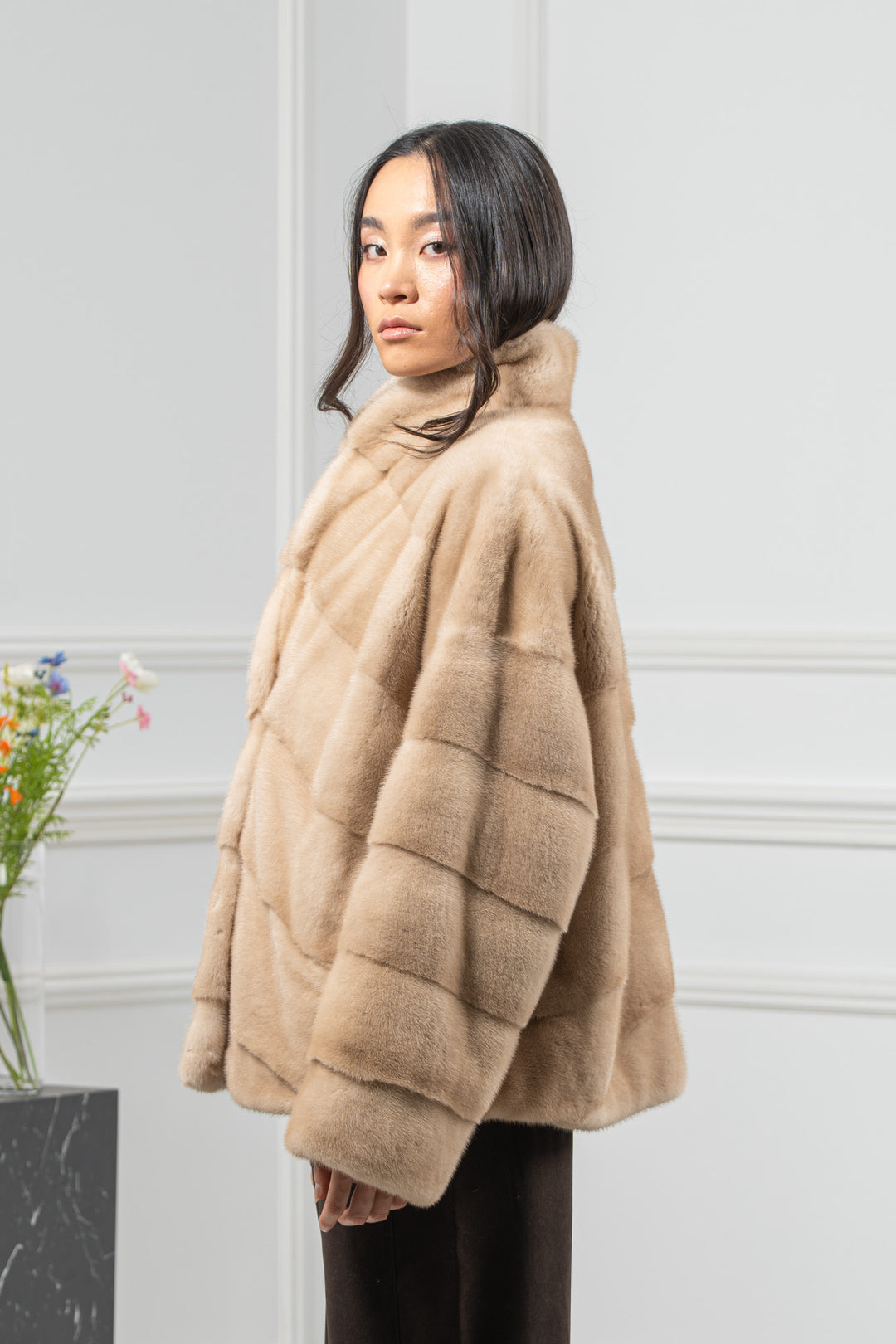 Palomino Mink Fur Short Jacket - Women&