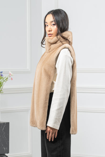 Palomino Mink Fur Vest - Women's Velvet Vest L/O 24M4136