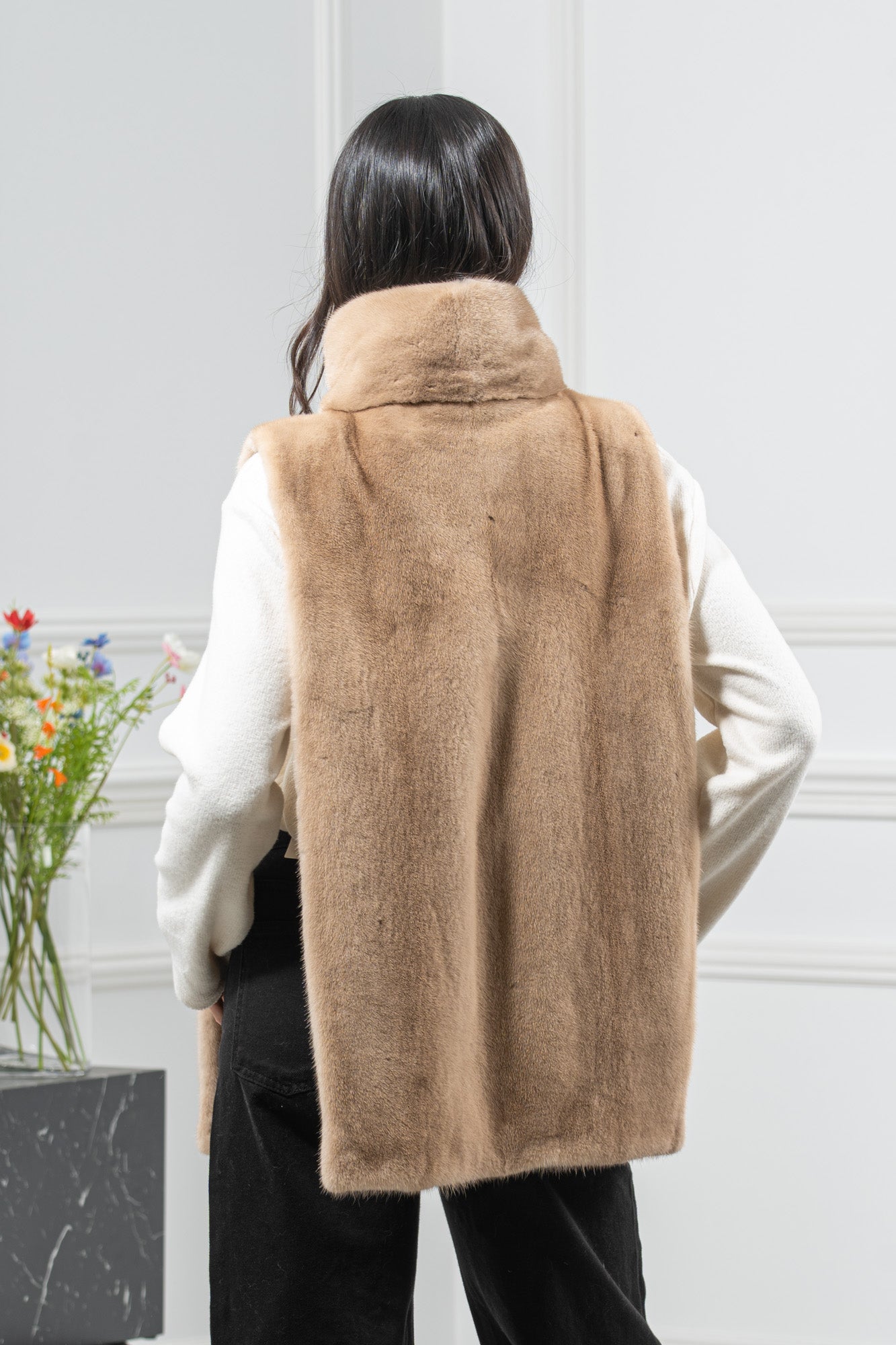 Palomino Mink Fur Vest - Women's Velvet Vest L/O 24M4136