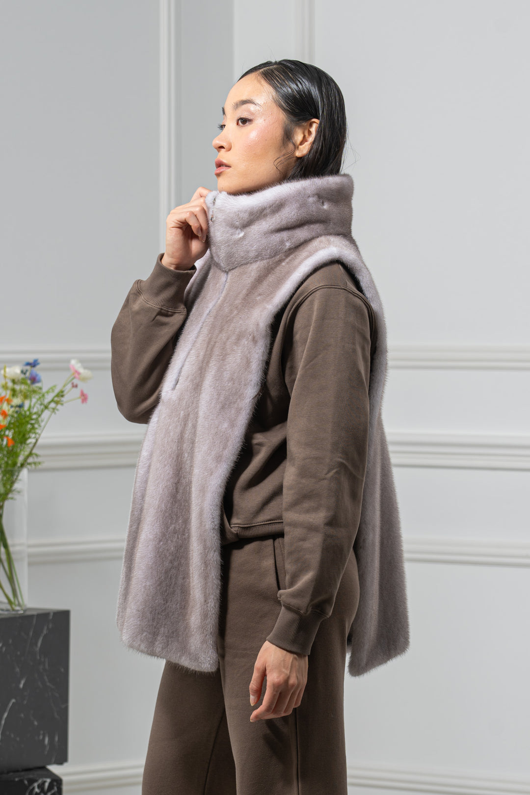 Silver Blue Mink Fur Vest - Women&