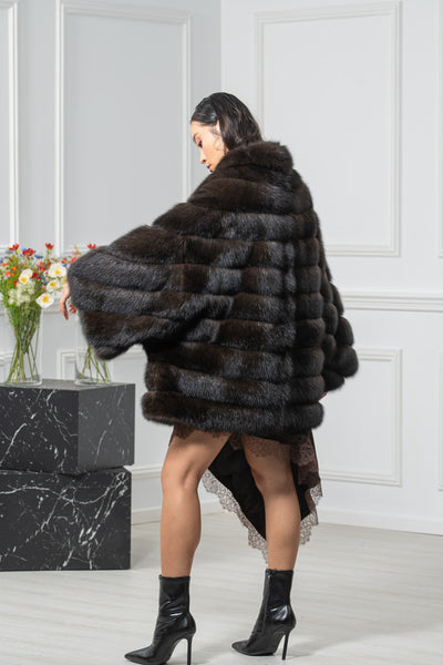 Carbonio Silvery Russian Sable Short Jacket - Women's Short Jacket L1,7 P/K 26M6415