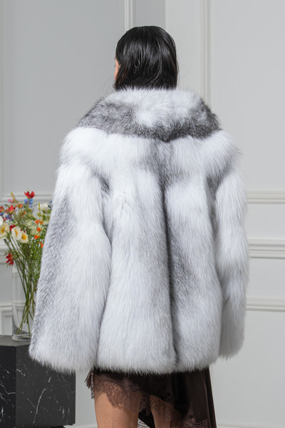 Arctic Marble Fox Fur Short Jacket - Women's Short Jacket L1 L/O 24M4133Γ4910