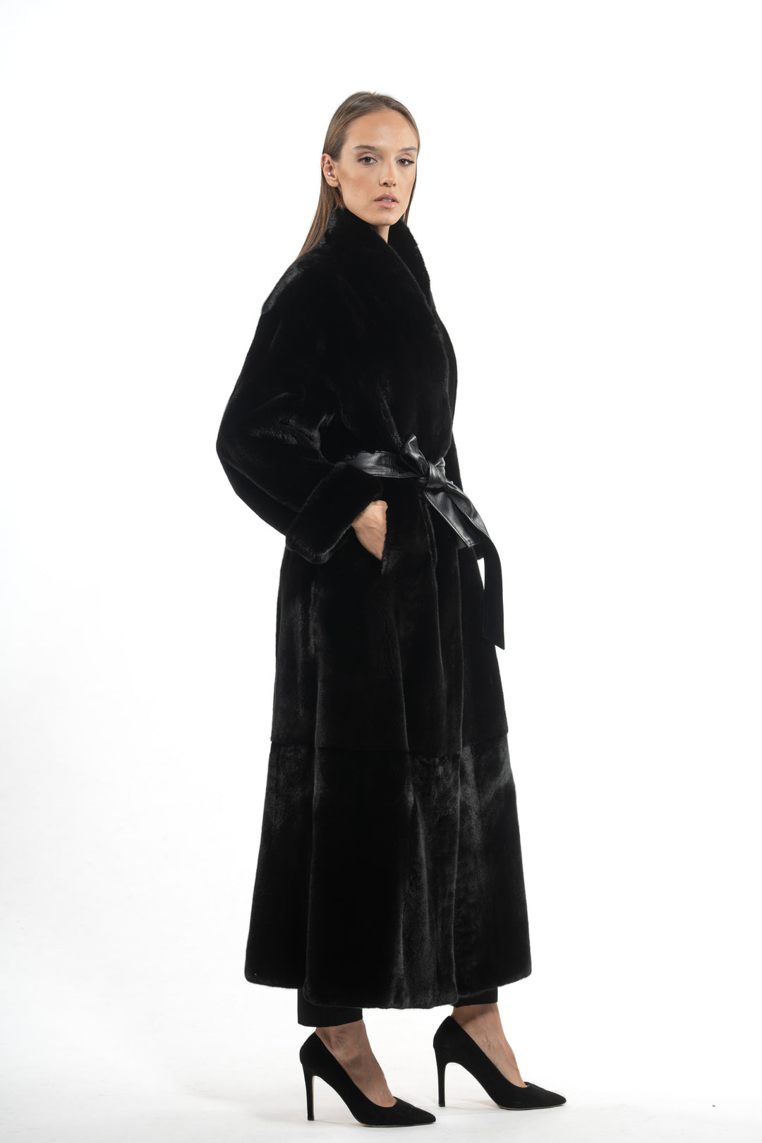 Mink Female Blackglama Coat S/S 24M4133 Slits