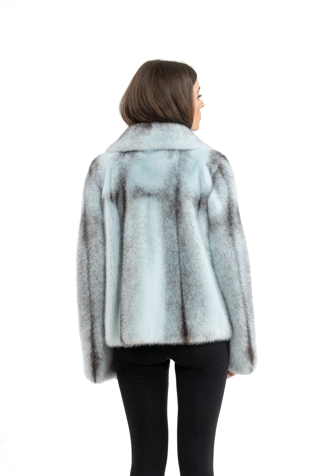 Manzari Turquoise Mink fur coat for timeless elegance