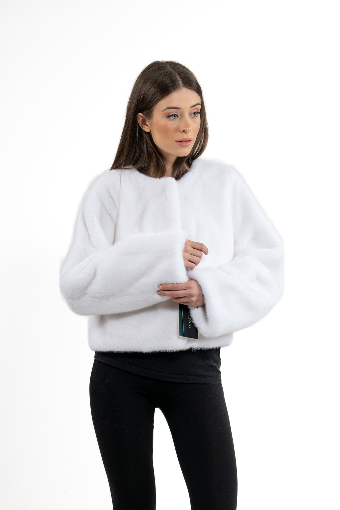 High-quality White Mink fur coat for luxury lovers