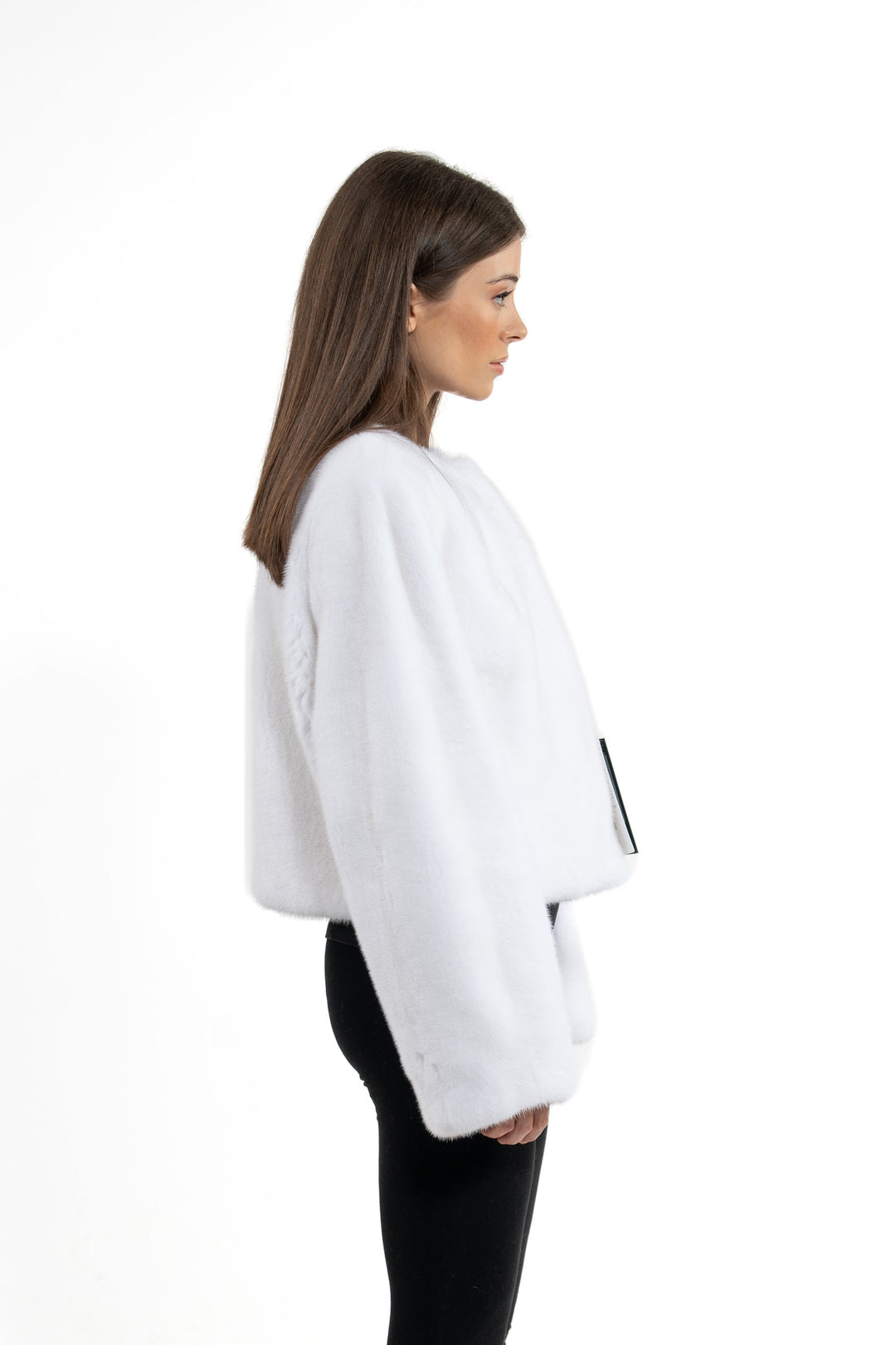 High-quality White Mink fur coat for luxury lovers