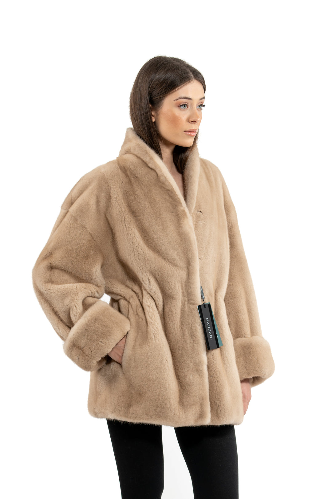 High-quality Palomino Mink fur coat for luxury lovers