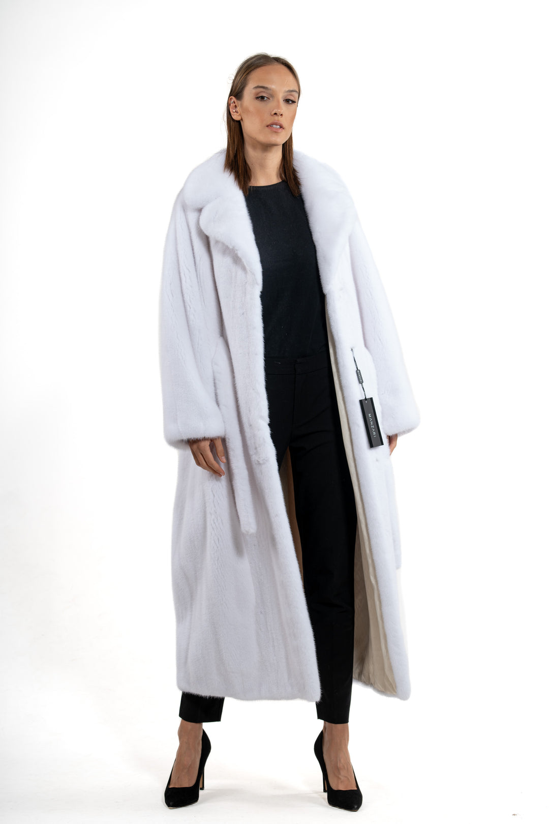 Mink Male White Velvet Coat L/O 25M5485?S20