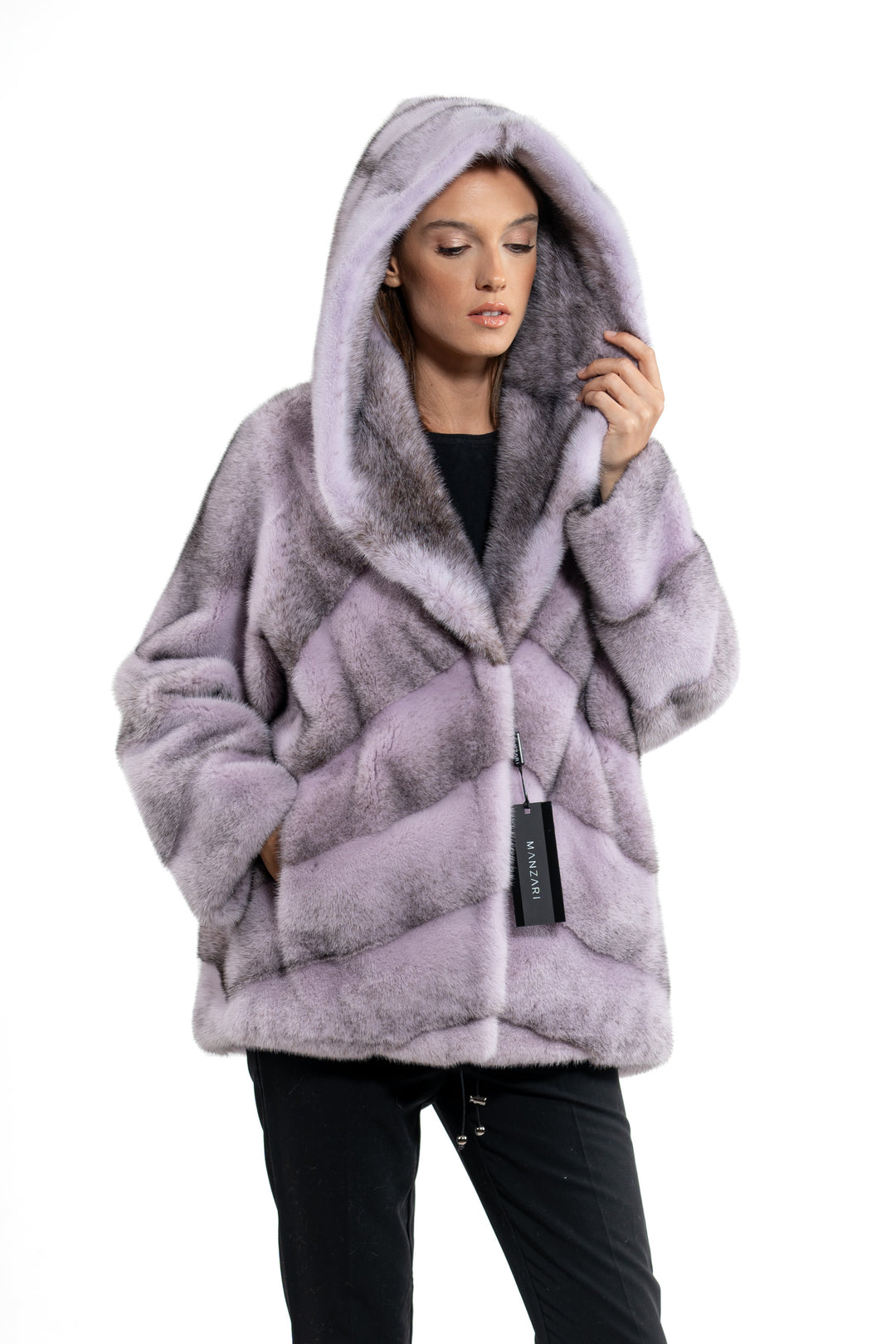 Exclusive Lilac Mink fur coat by manzari
