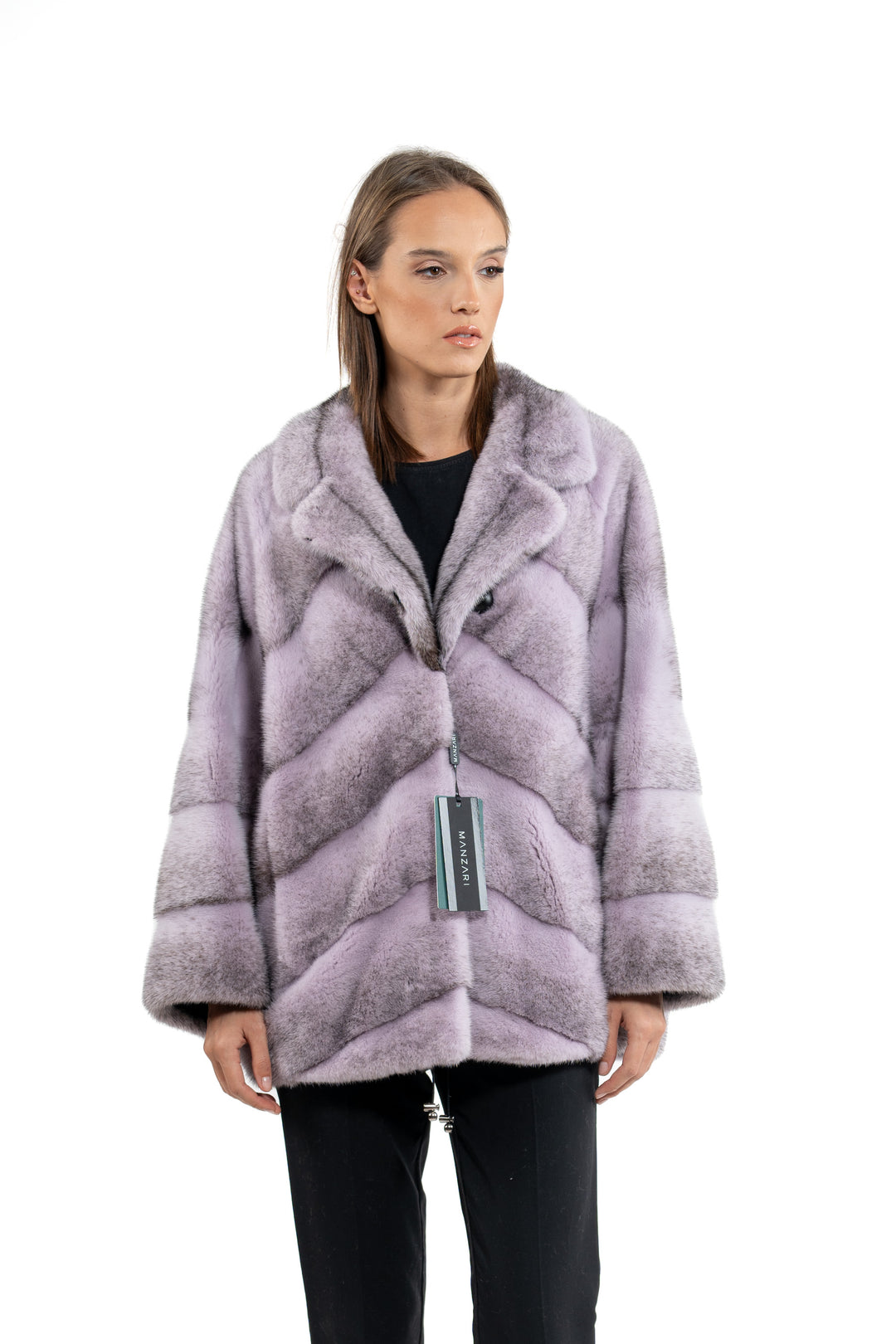 Exclusive Lilac Mink fur coat by manzari