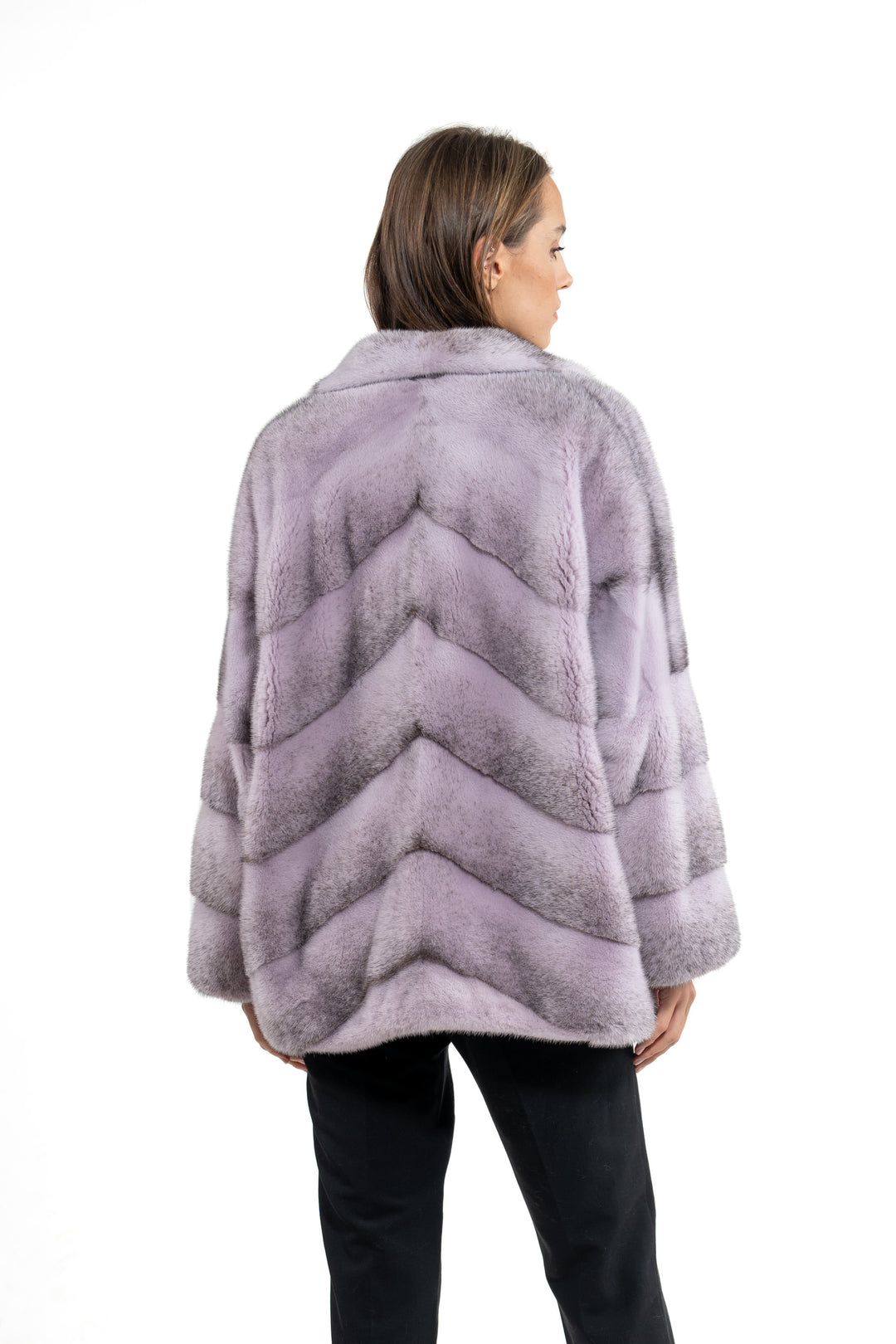 Classic Lilac Mink fur coat by manzari