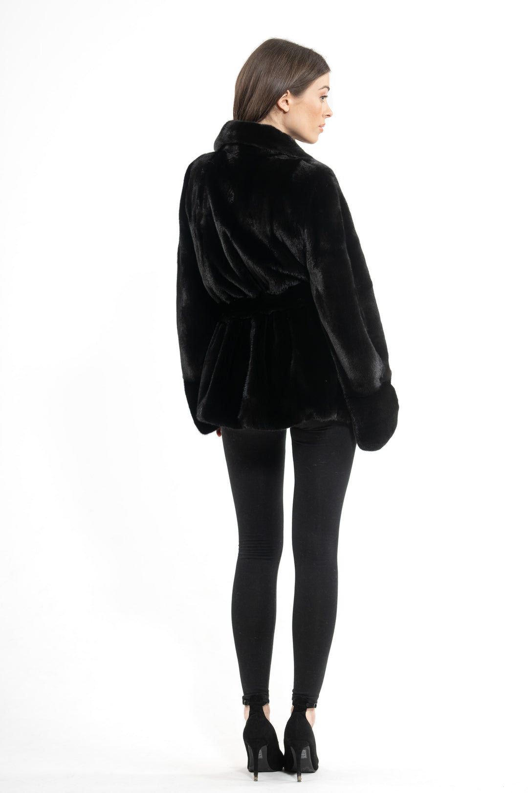 Chic Blackglama Mink fur coat by manzari for a bold statement