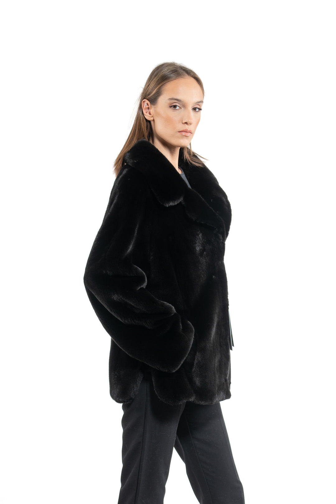 Manzari Blackglama Mink fur coat for a timeless appeal