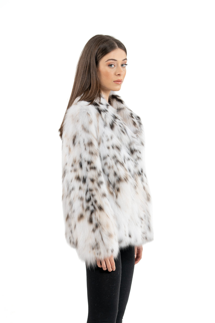 Bobcat Full Belly Natural Long Hair Short Jacket L/O 24M4910