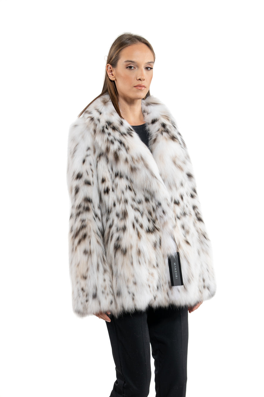 Bobcat Full Belly Natural Long Hair Short Jacket L/O 18M301