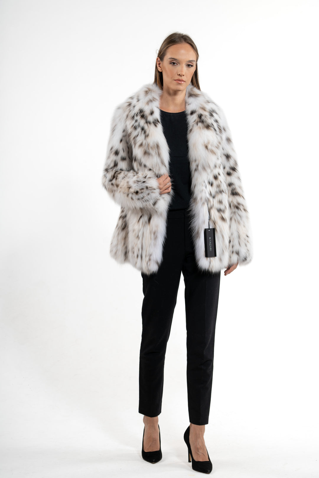 Bobcat Full Belly Natural Long Hair Short Jacket L/O 18M301