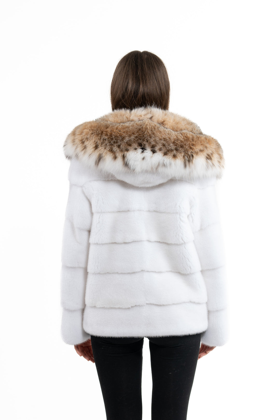 Elegant White Mink fur coat for a refined look