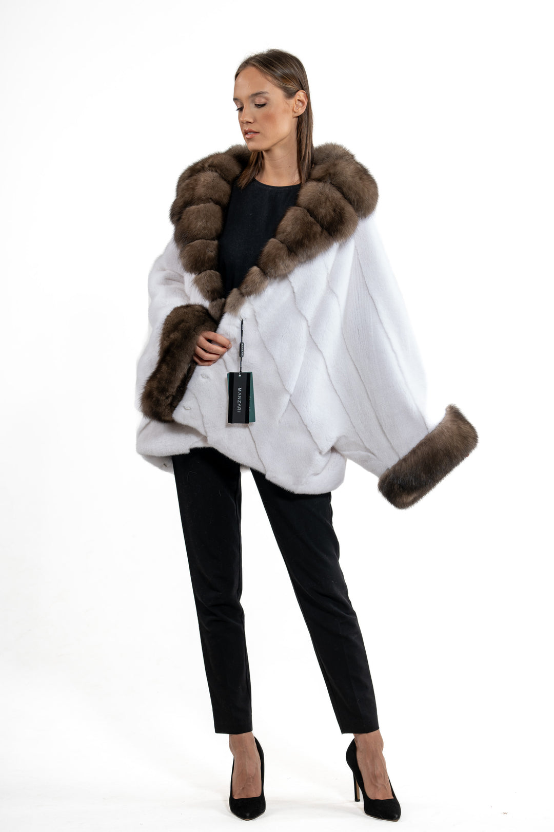 Classic White Mink fur coat by manzari