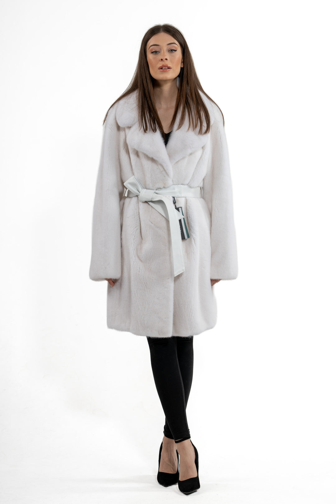 Classic White Mink fur coat by manzari
