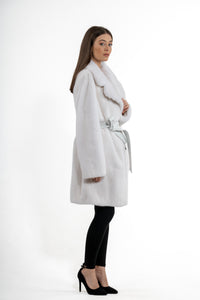 Premium White Mink fur coat for a sophisticated style