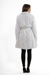 Exclusive White Mink fur coat by manzari