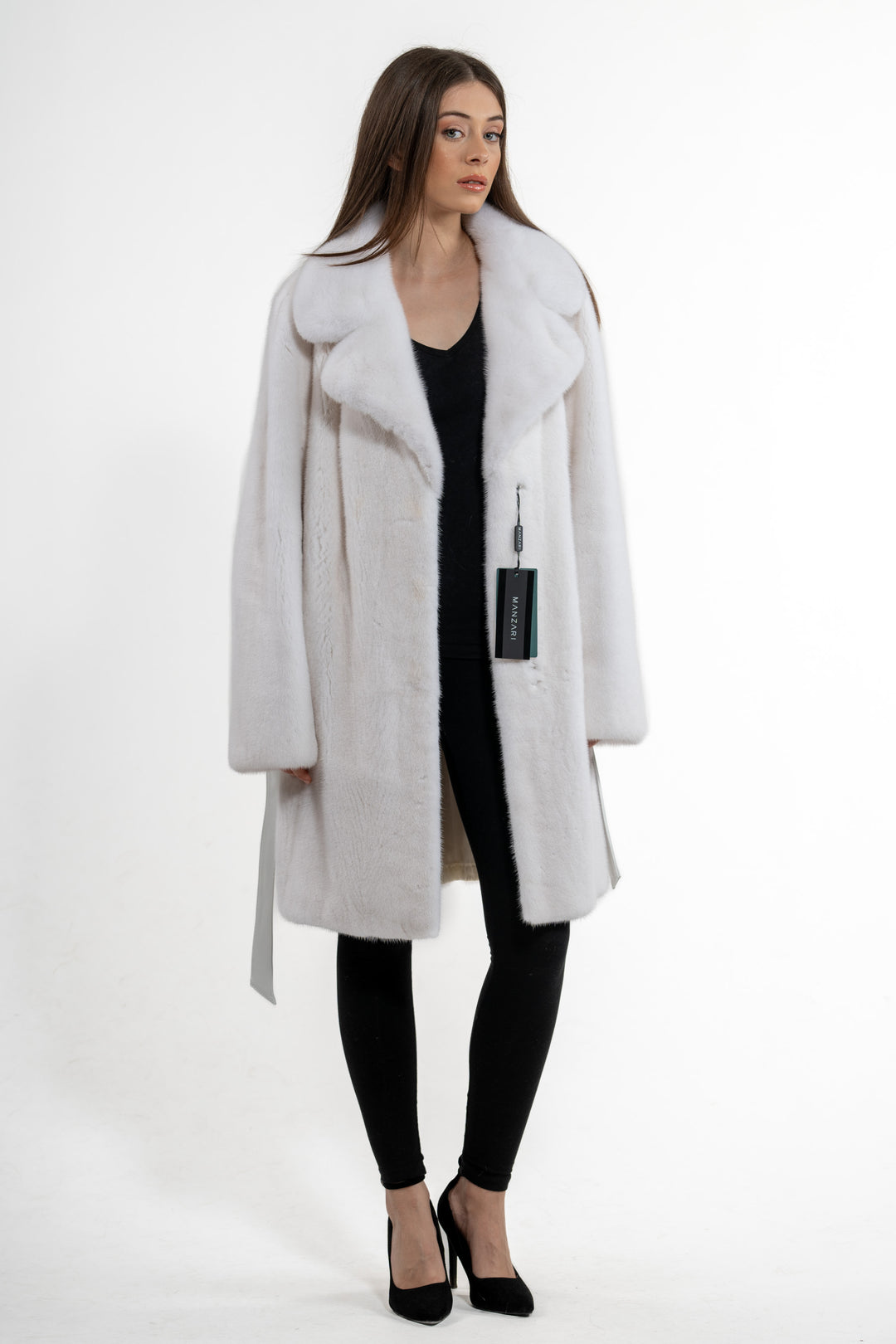 Premium White Mink fur coat for a sophisticated style