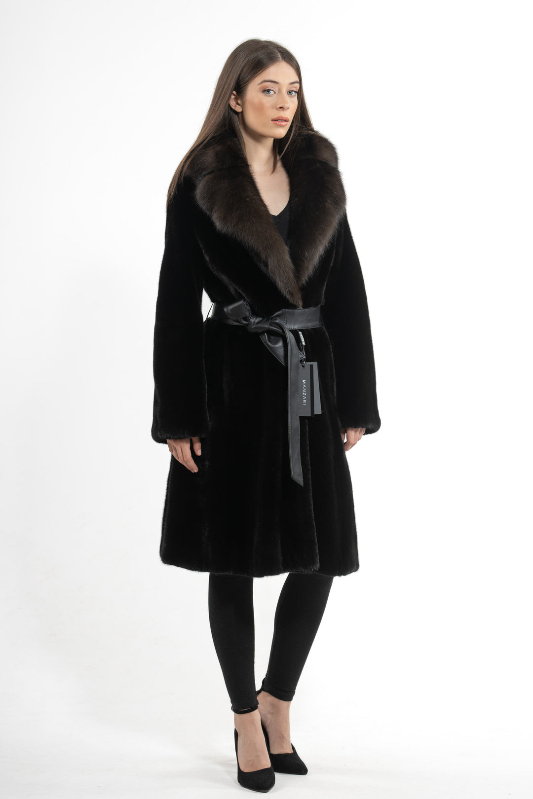 Manzari Blackglama Mink fur coat for a timeless appeal