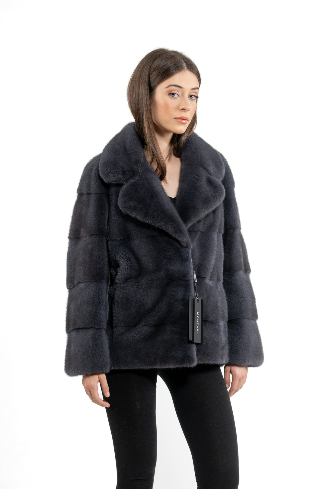 Premium Grafite Mink fur coat for a sophisticated style