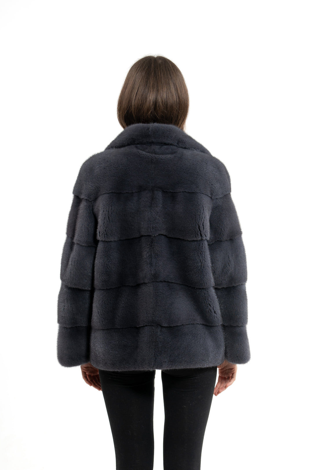Manzari Grafite Mink fur coat with a modern touch
