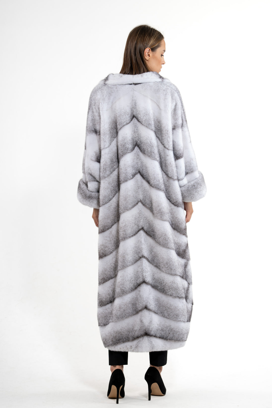Model wearing a Blackcross Mink fur coat