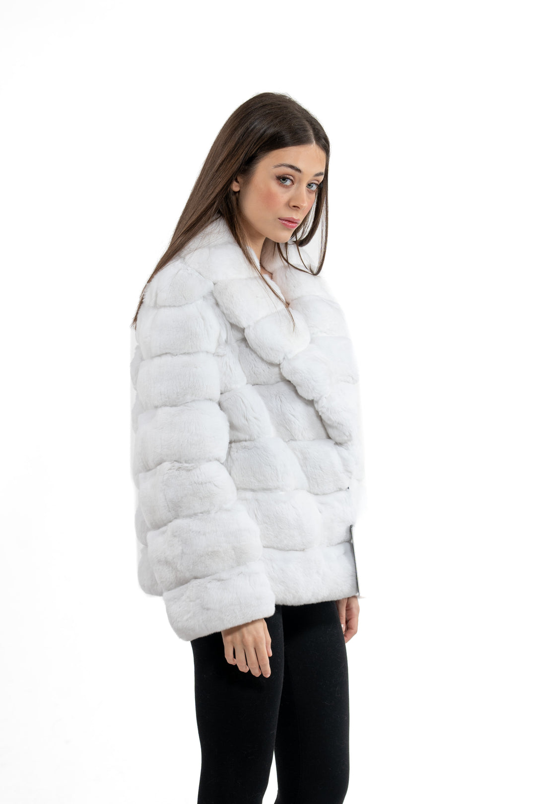 Manzari Snow White Chinchilla fur coat for ultimate elegance