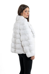 High-quality Snow White Chinchilla fur coat for luxury lovers