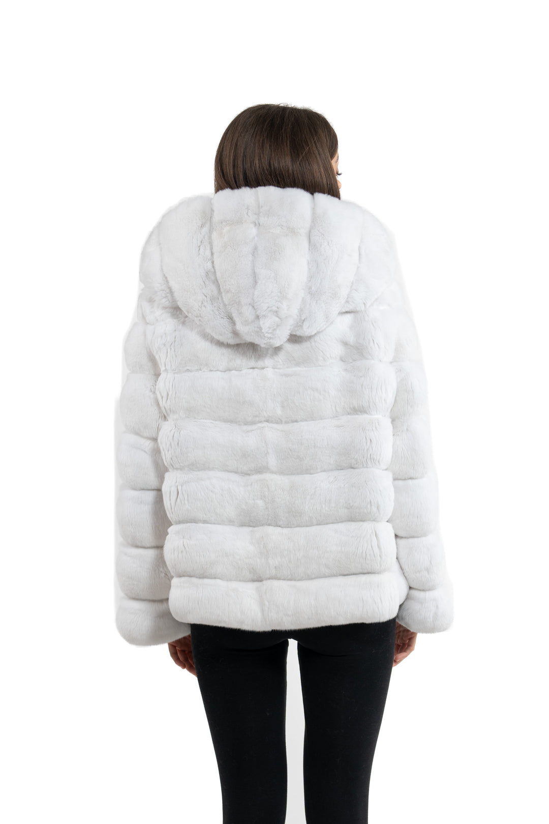 Manzari Snow White Chinchilla fur coat for ultimate elegance