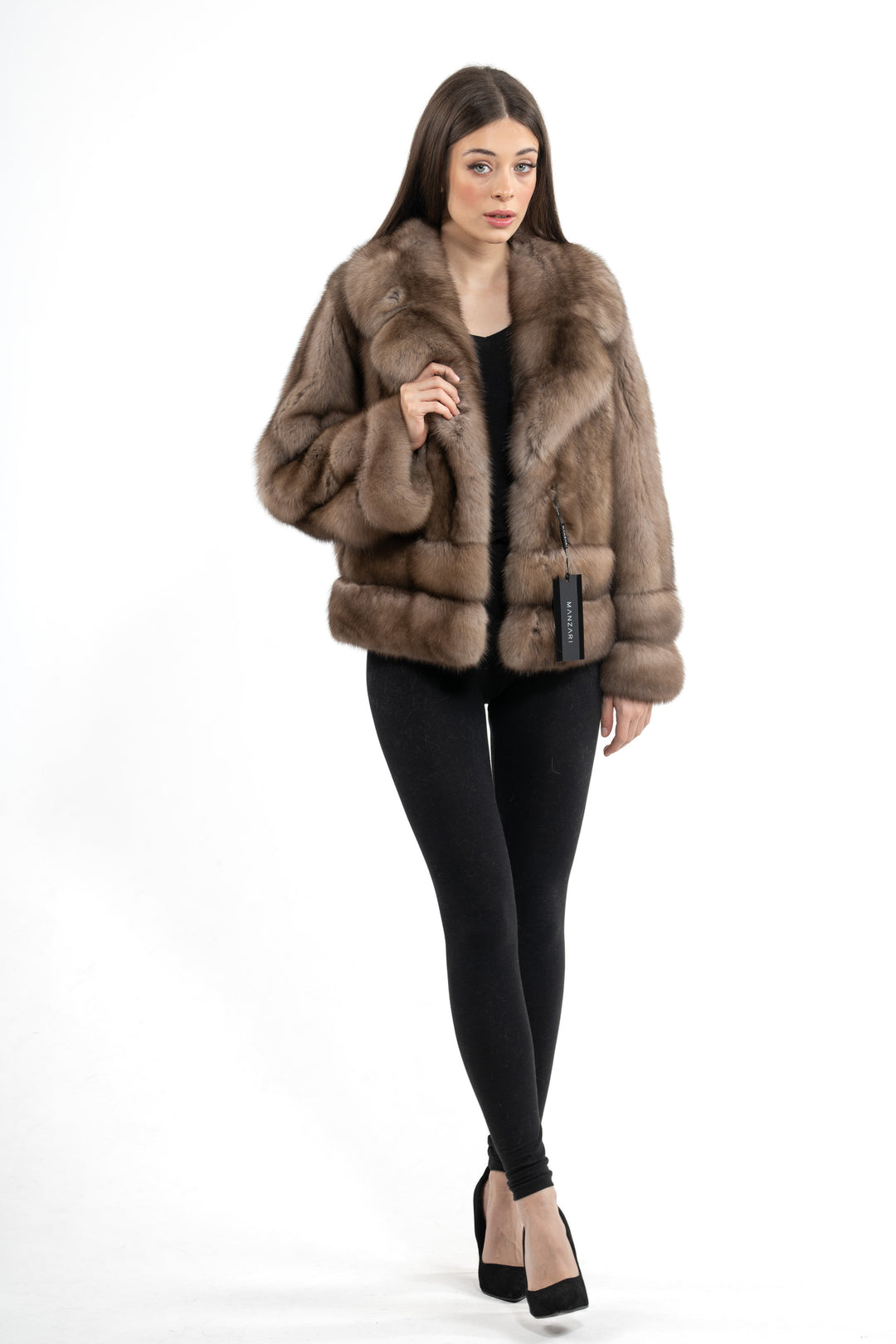 Manzari sable fur coat for a timeless look