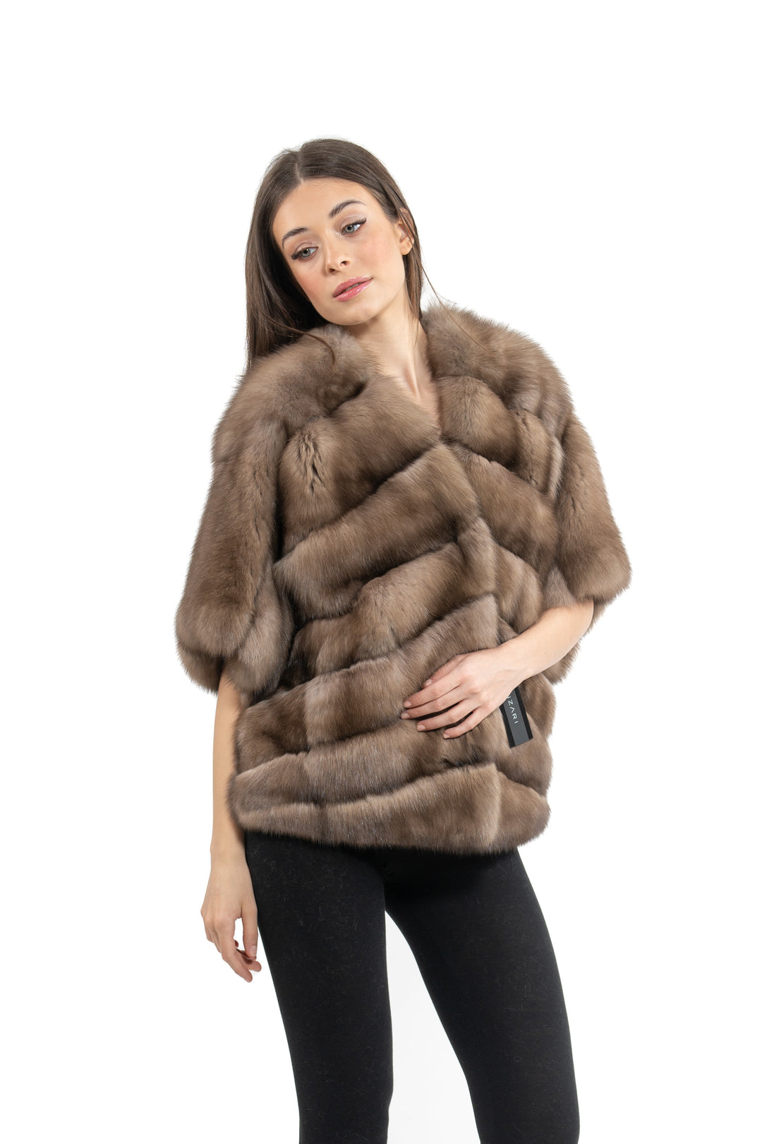 Russian Sable Lavander Skin Natural Long Hair Short Jacket L1,7 A/K 25M6916