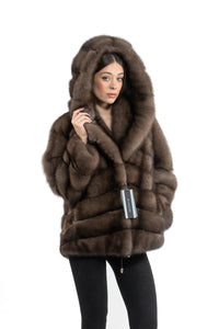 Manzari Platinum Russian sable fur coat for a timeless look