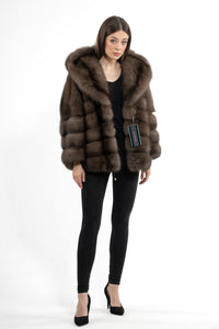 Manzari sable fur coat for a timeless look