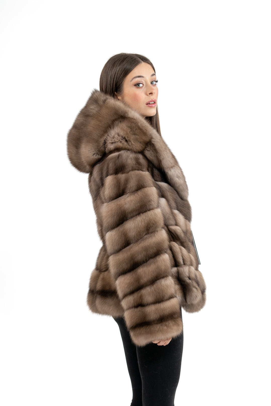 Sophisticated Lavander Russian sable fur coat for special occasions