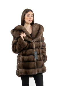 Exclusive Gun Metal Russian sable fur coat by manzari